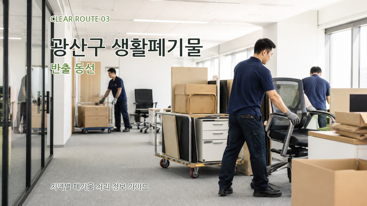 광산구 생활폐기물 반출 동선