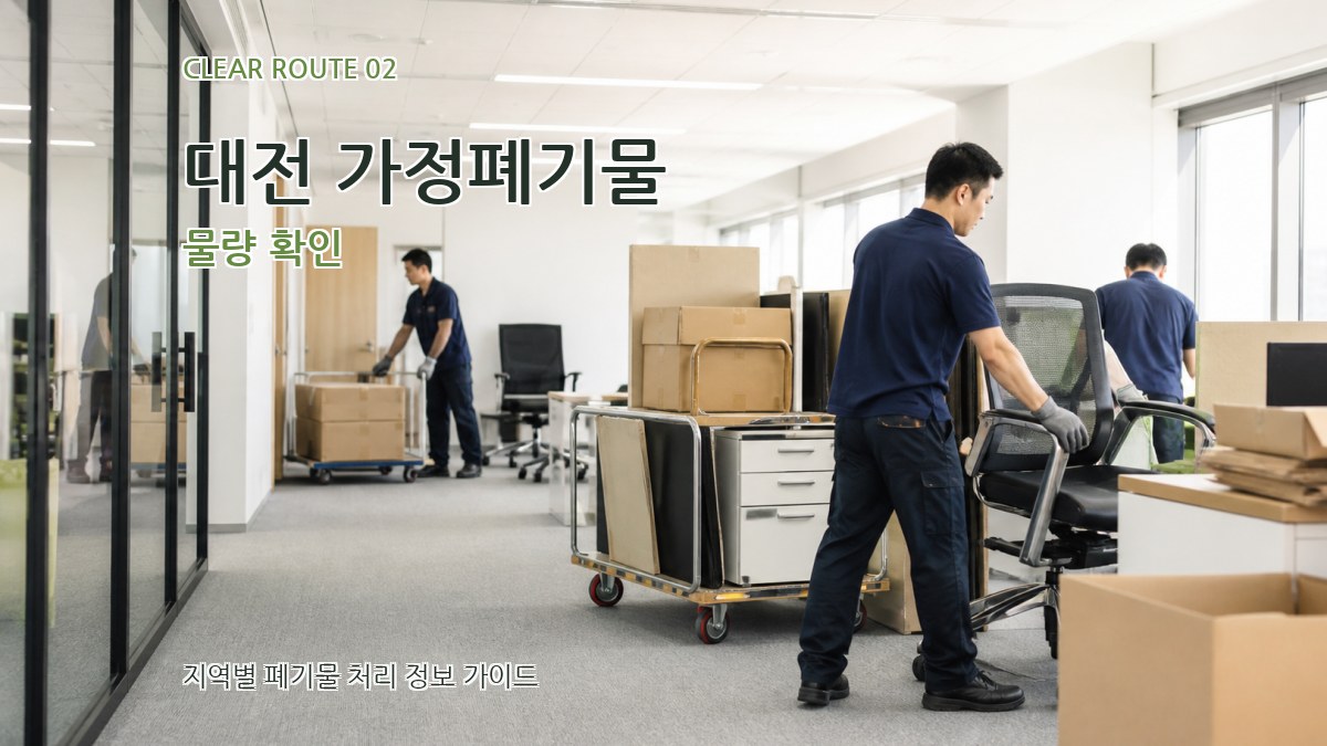 대전 가정폐기물 물량 확인
