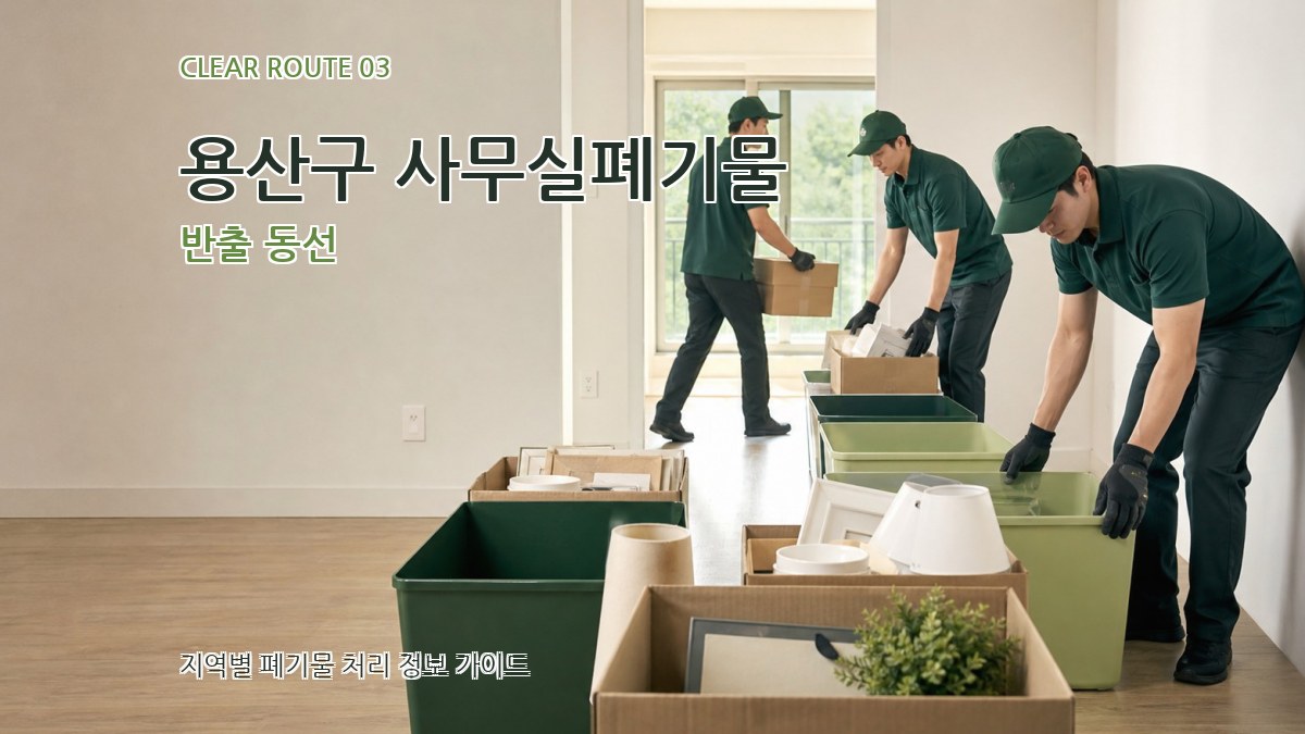 용산구 사무실폐기물 반출 동선