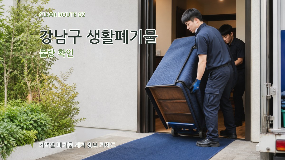 강남구 생활폐기물 물량 확인