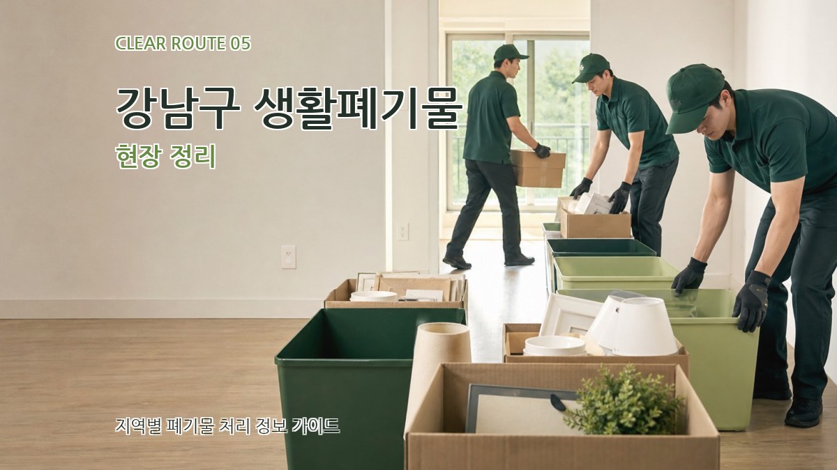 강남구 생활폐기물 현장 정리