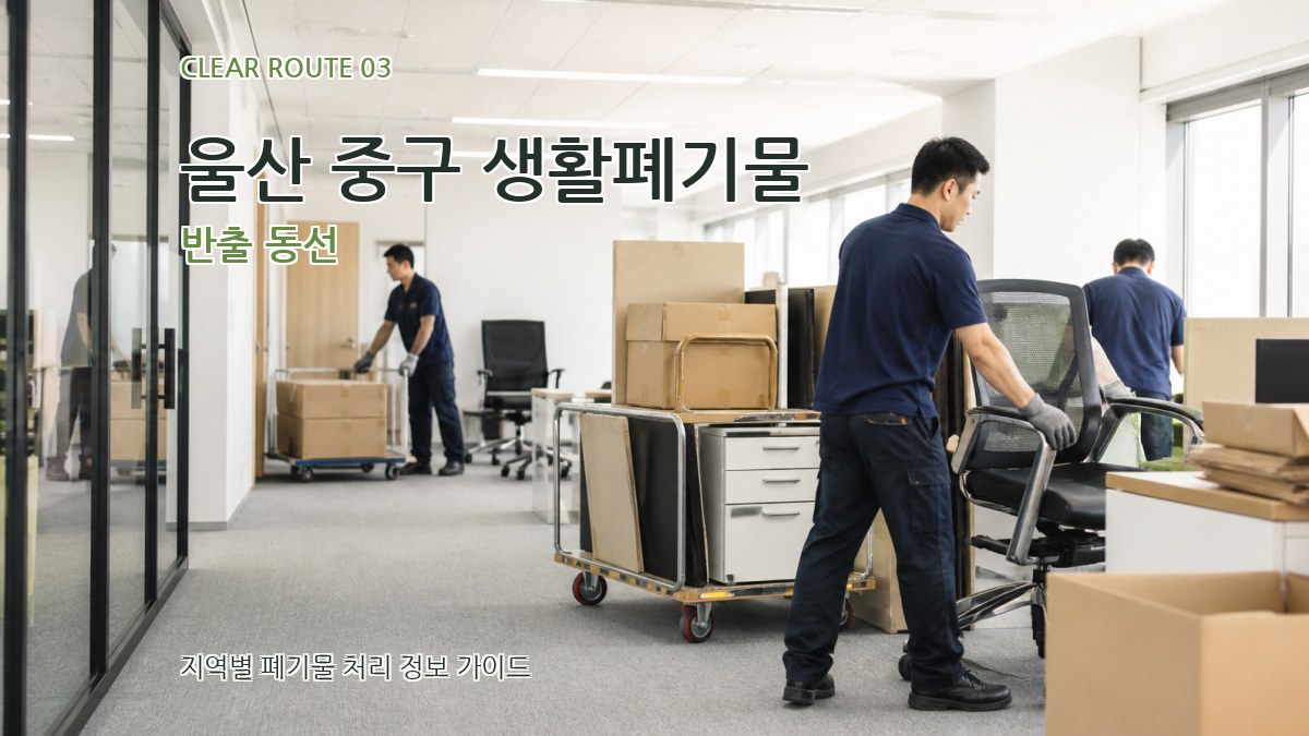 울산 중구 생활폐기물 반출 동선