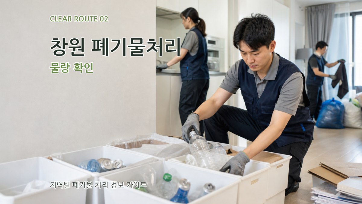 창원 폐기물처리 물량 확인