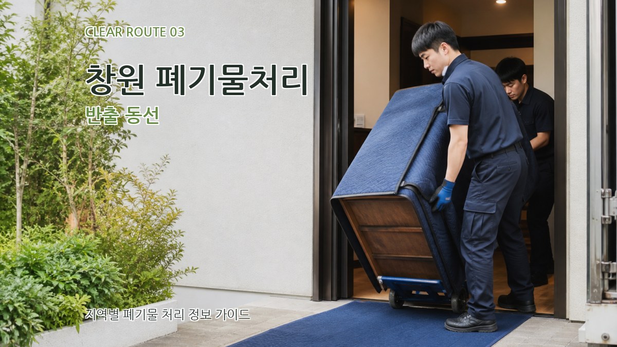 창원 폐기물처리 반출 동선