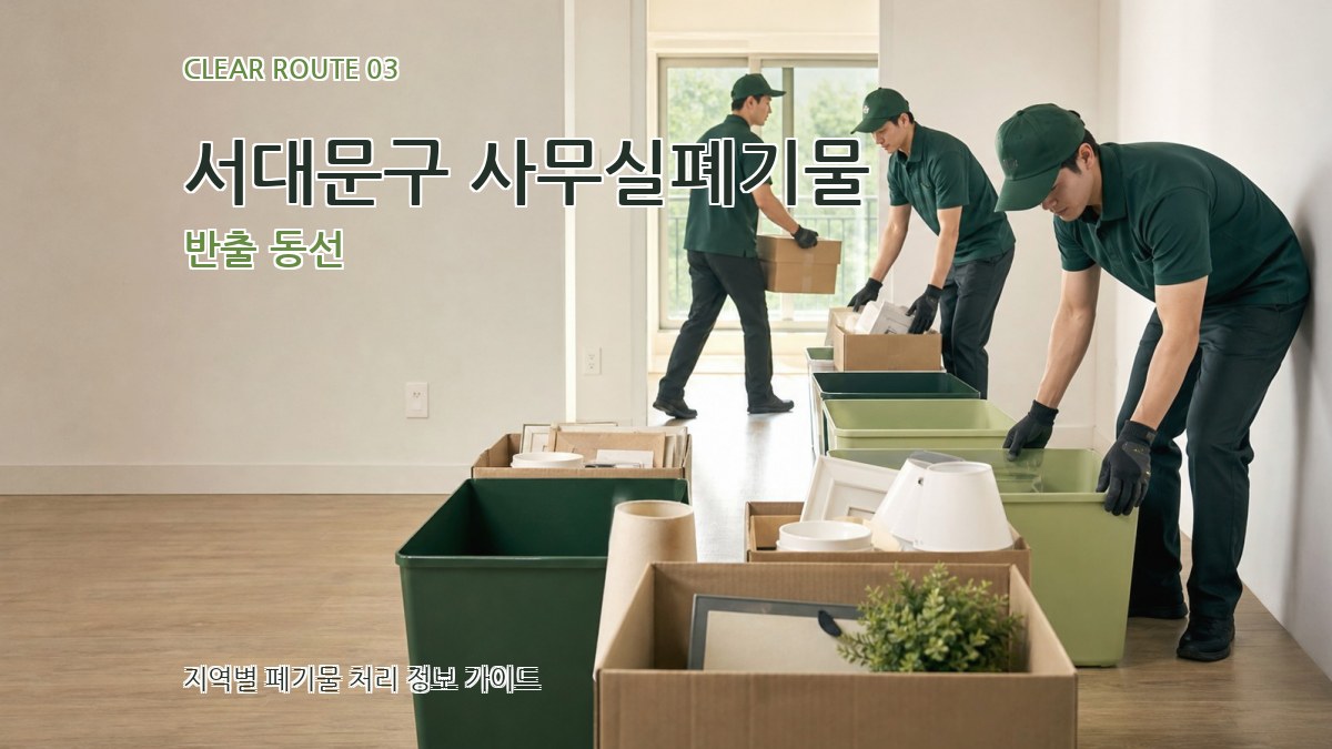 서대문구 사무실폐기물 반출 동선