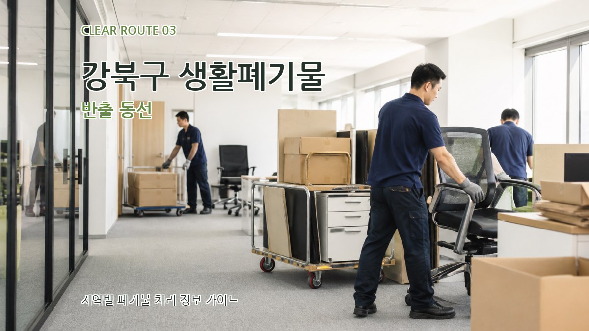 강북구 생활폐기물 반출 동선