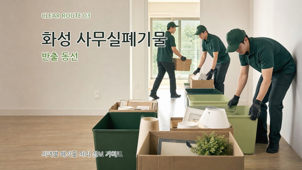 화성 사무실폐기물 반출 동선