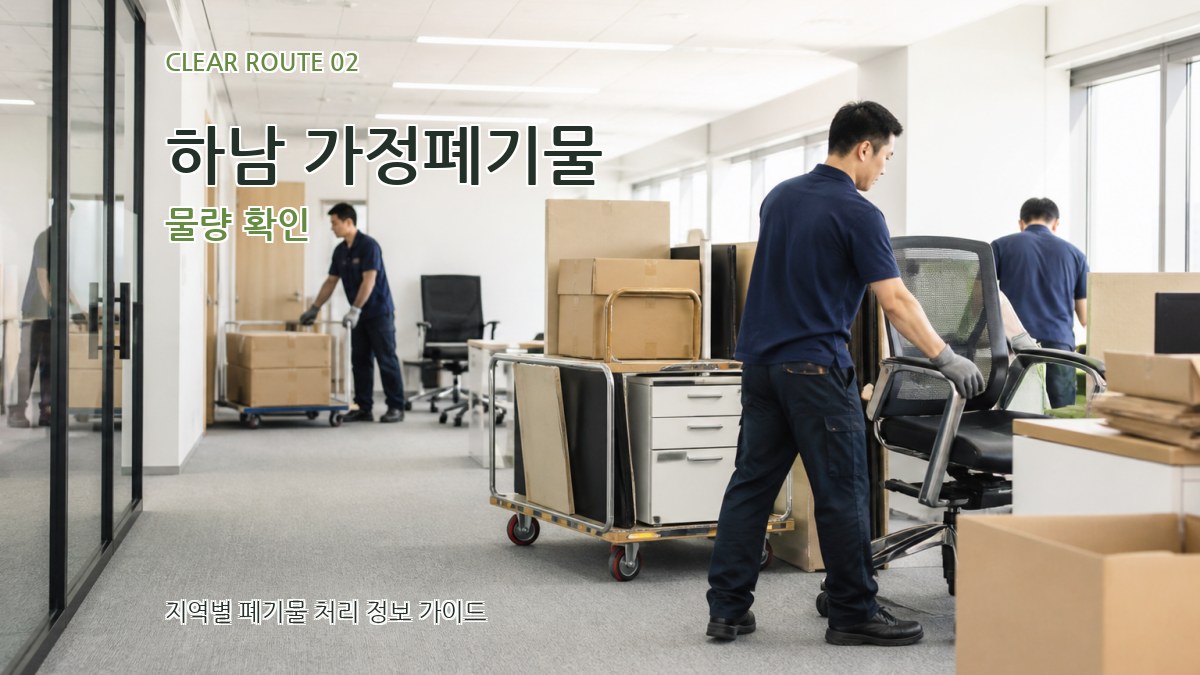 하남 가정폐기물 물량 확인