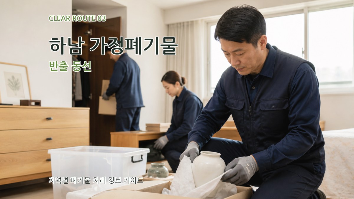 하남 가정폐기물 반출 동선