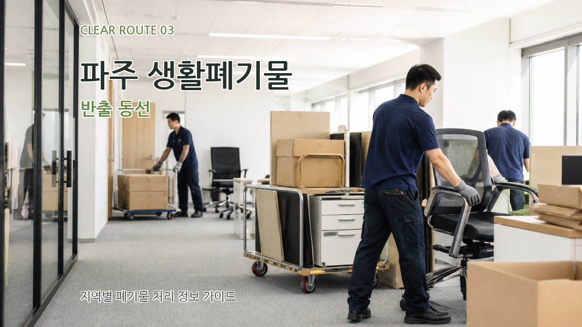 파주 생활폐기물 반출 동선