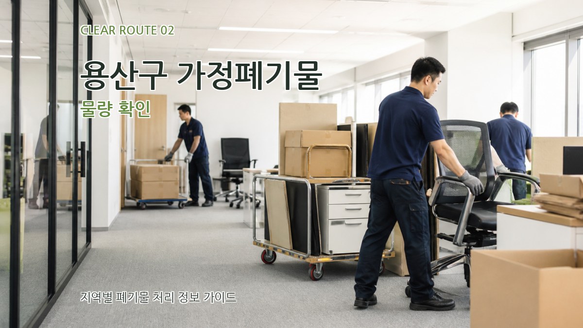 용산구 가정폐기물 물량 확인