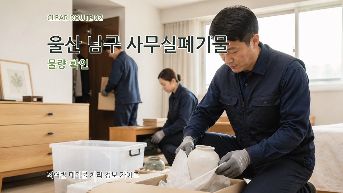 울산 남구 사무실폐기물 물량 확인