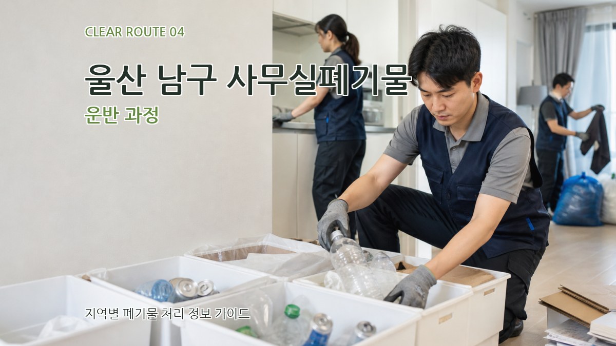 울산 남구 사무실폐기물 운반 과정
