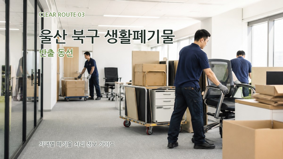 울산 북구 생활폐기물 반출 동선
