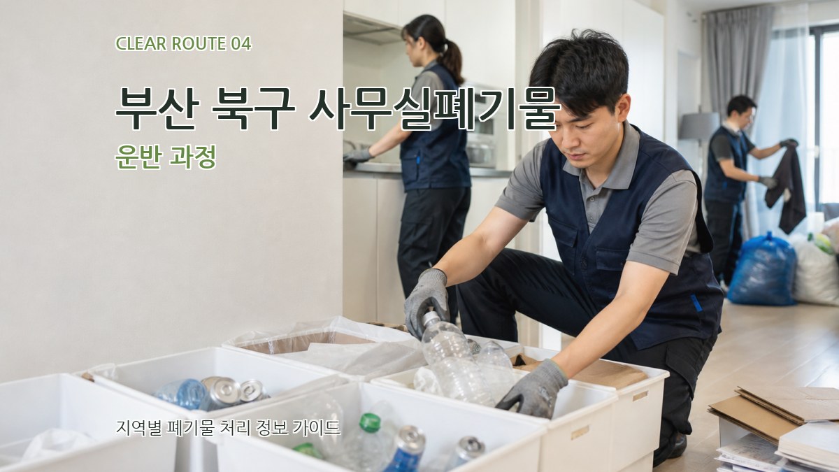 부산 북구 사무실폐기물 운반 과정