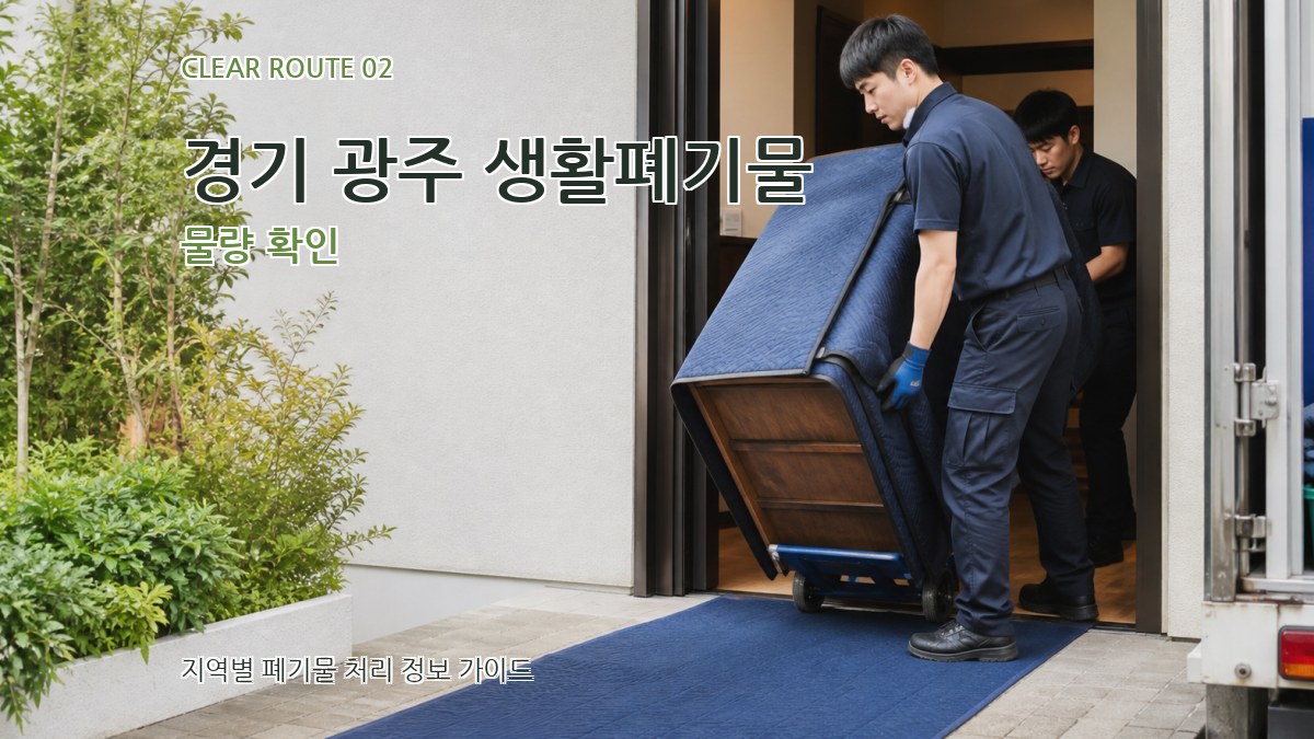 경기 광주 생활폐기물 물량 확인