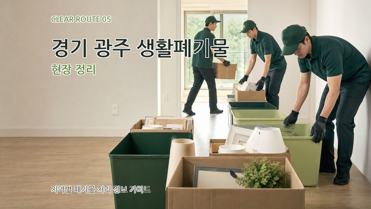 경기 광주 생활폐기물 현장 정리