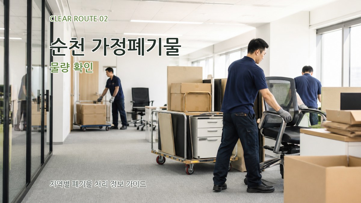 순천 가정폐기물 물량 확인