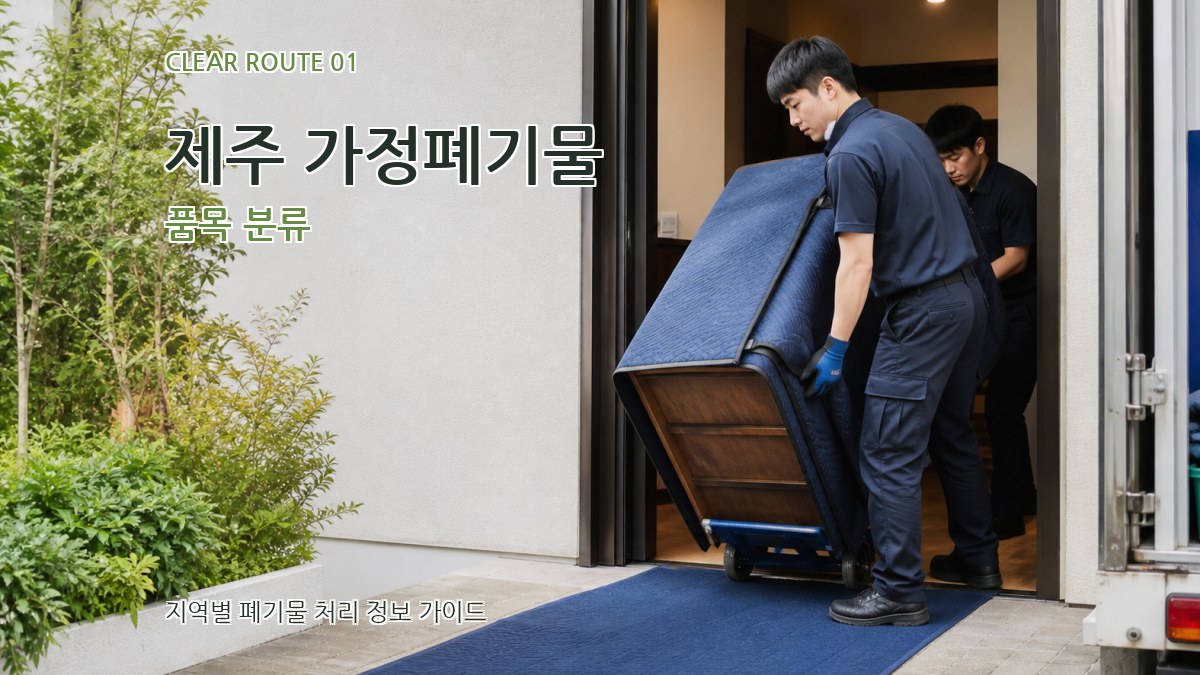 제주 가정폐기물 품목 분류