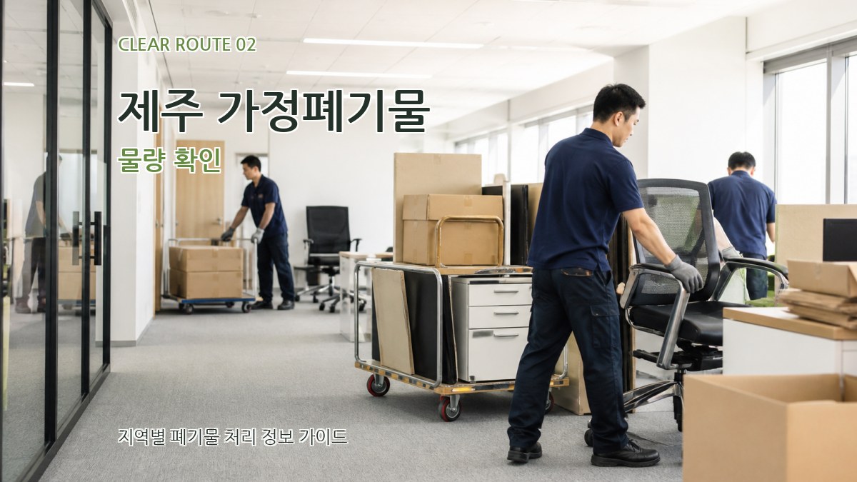 제주 가정폐기물 물량 확인