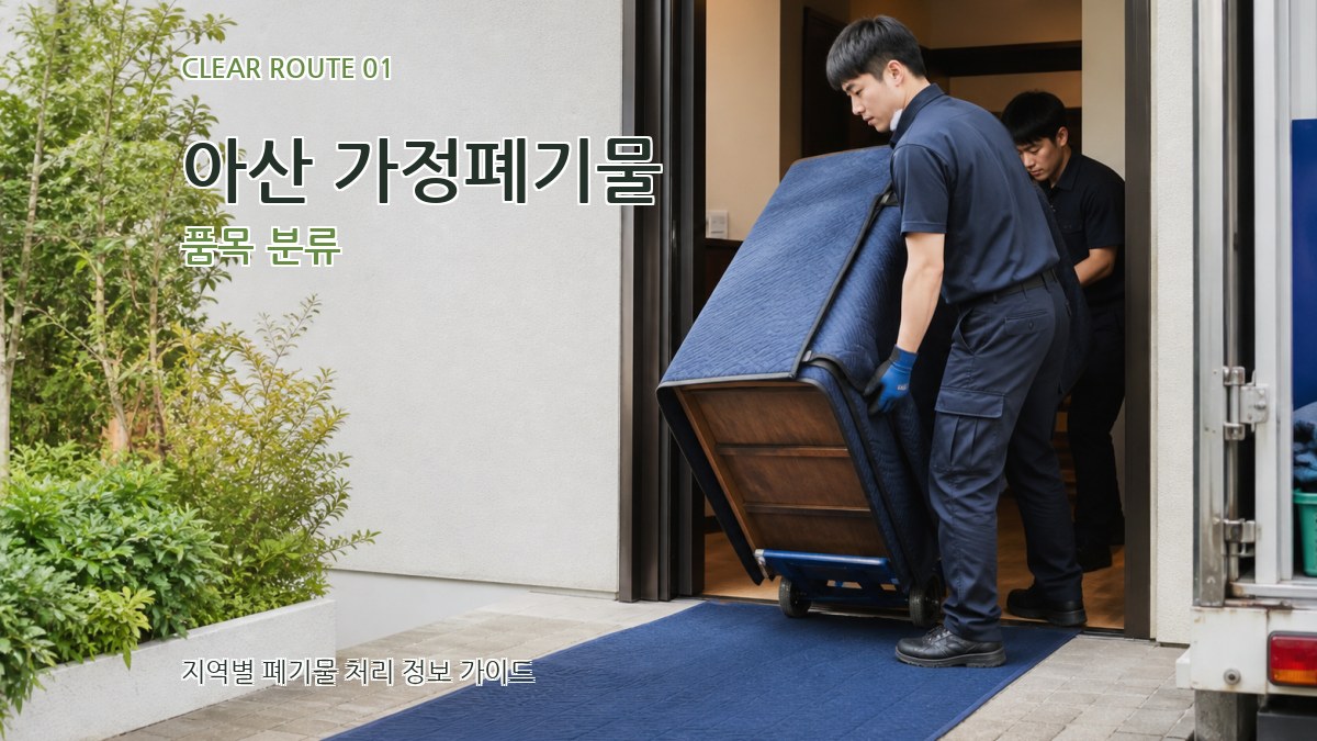 아산 가정폐기물 품목 분류