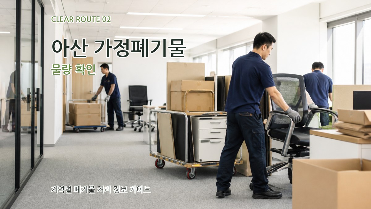 아산 가정폐기물 물량 확인