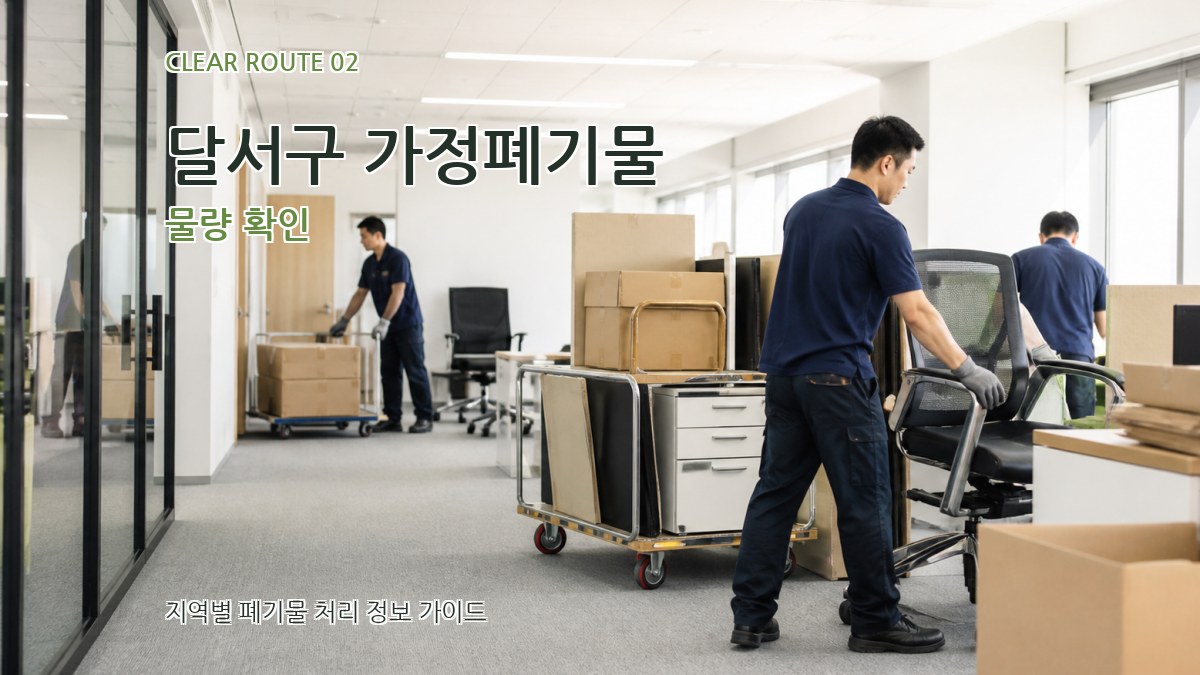 달서구 가정폐기물 물량 확인