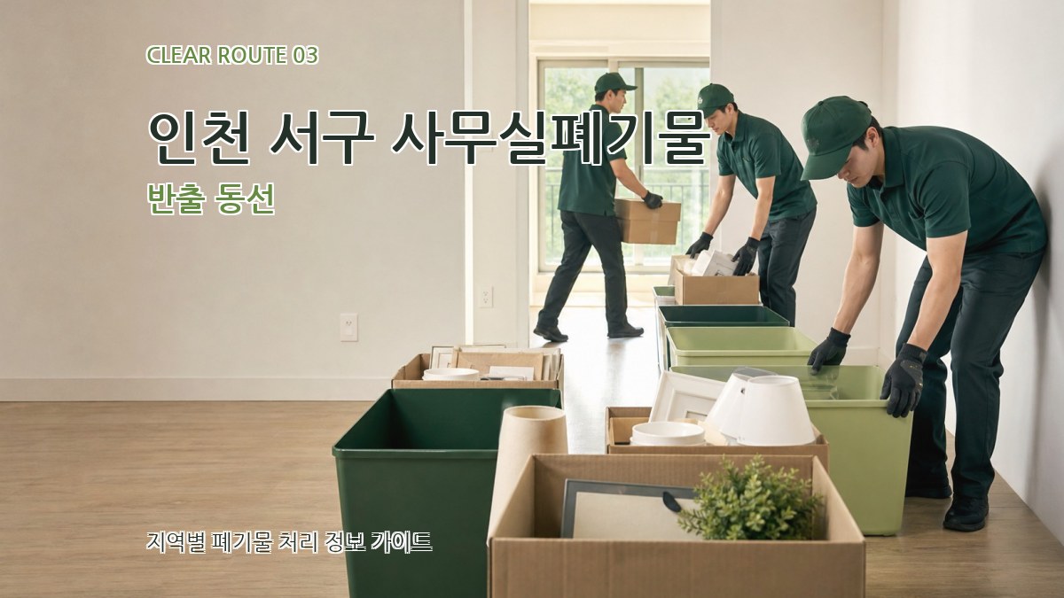 인천 서구 사무실폐기물 반출 동선