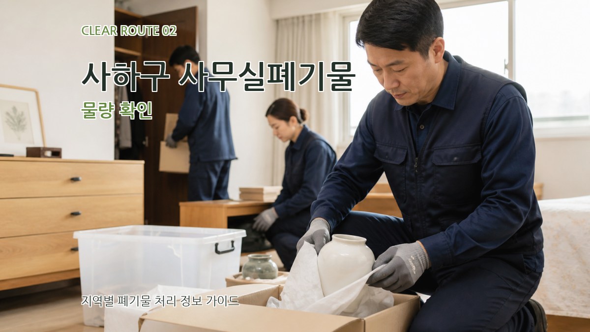 사하구 사무실폐기물 물량 확인