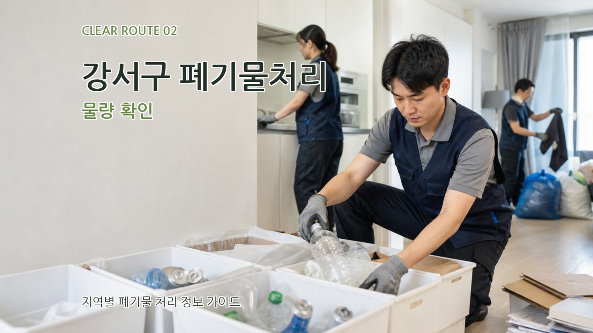 강서구 폐기물처리 물량 확인