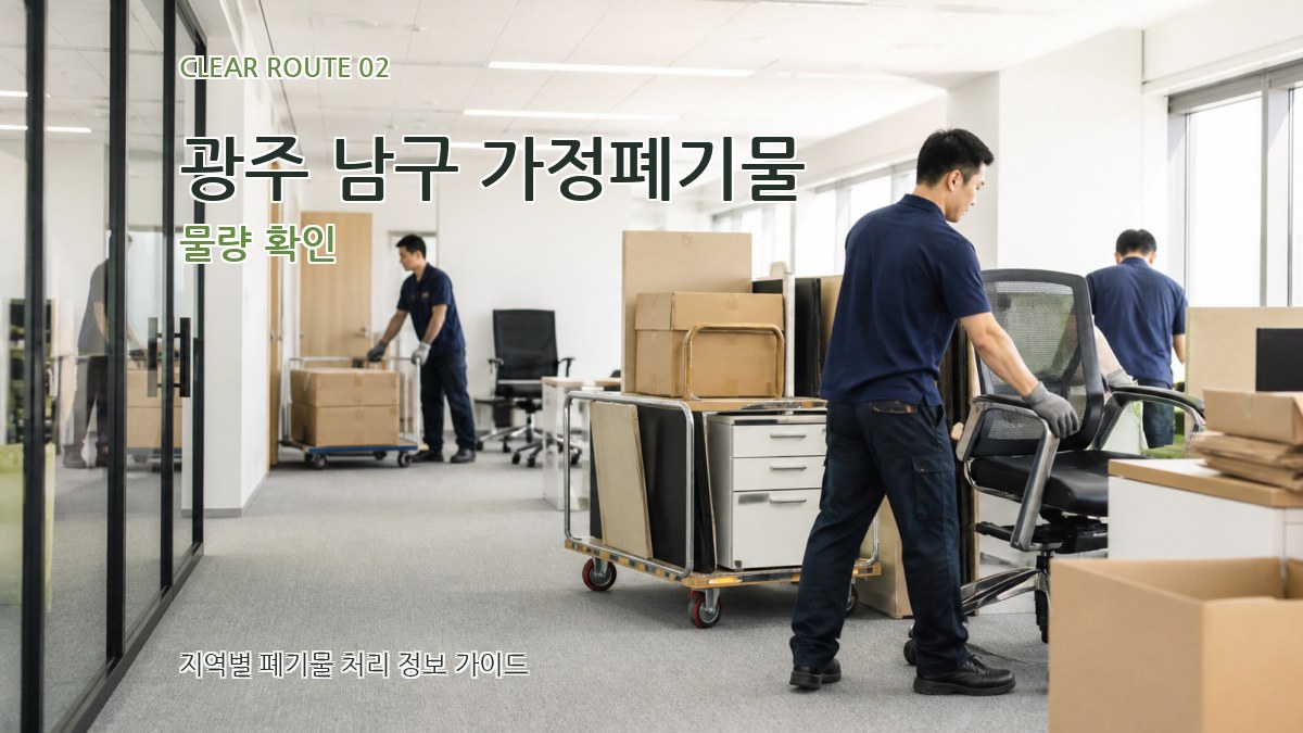 광주 남구 가정폐기물 물량 확인
