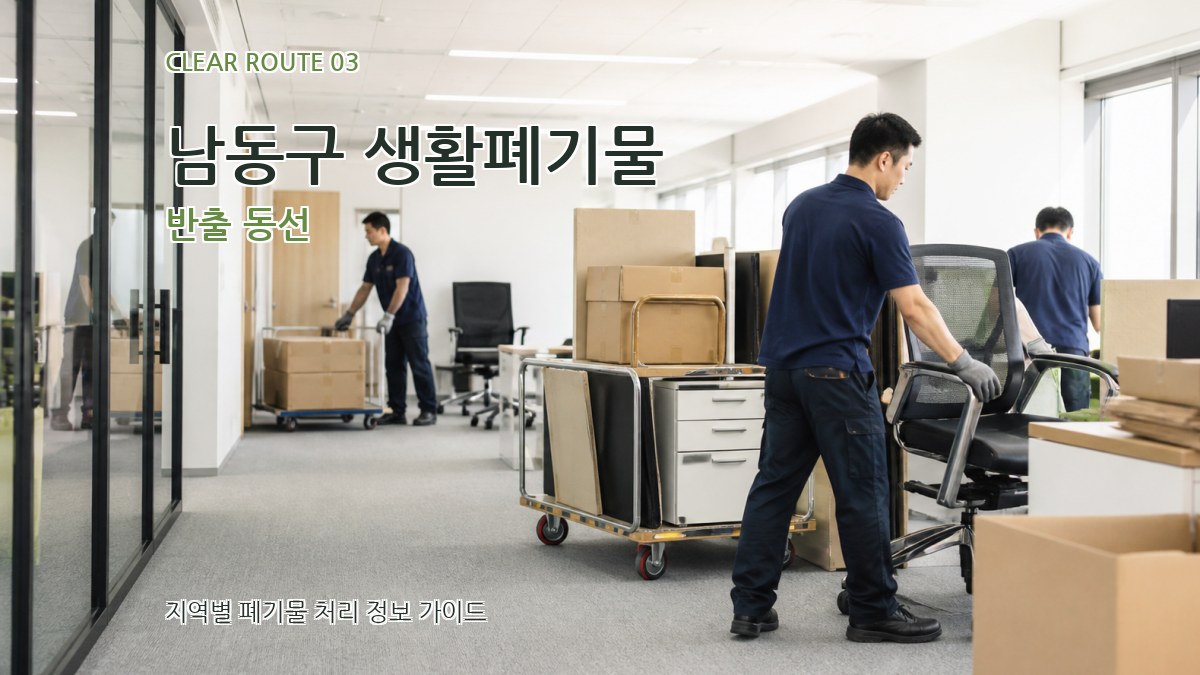 남동구 생활폐기물 반출 동선