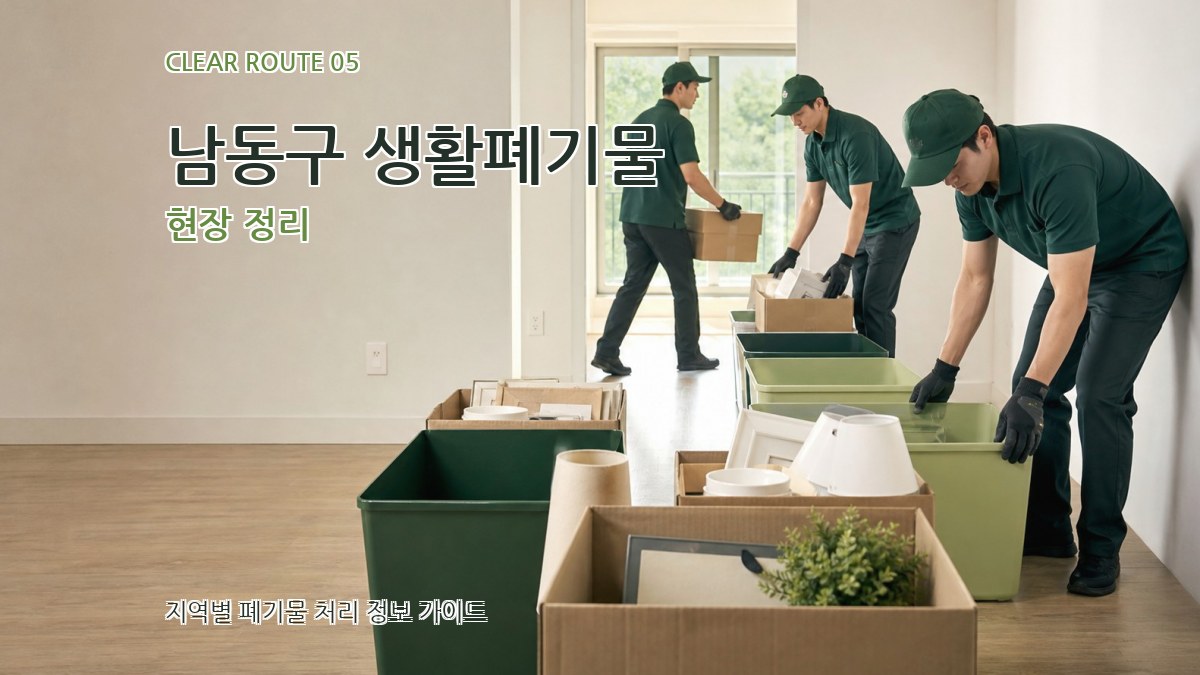 남동구 생활폐기물 현장 정리