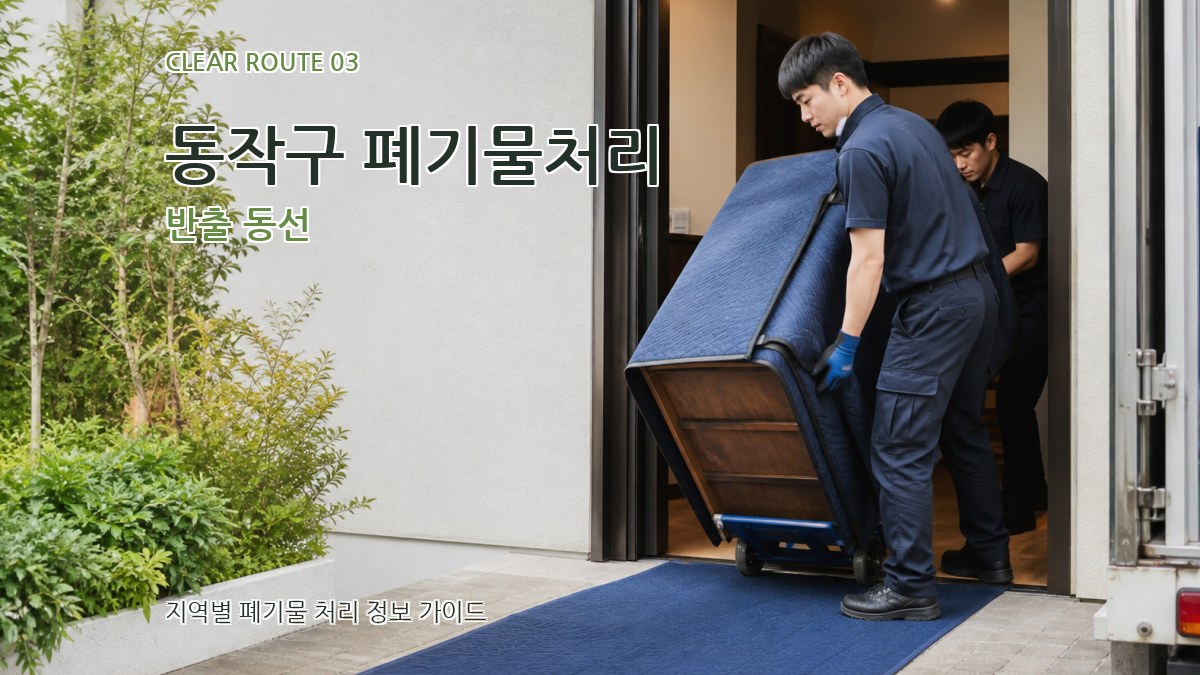 동작구 폐기물처리 반출 동선