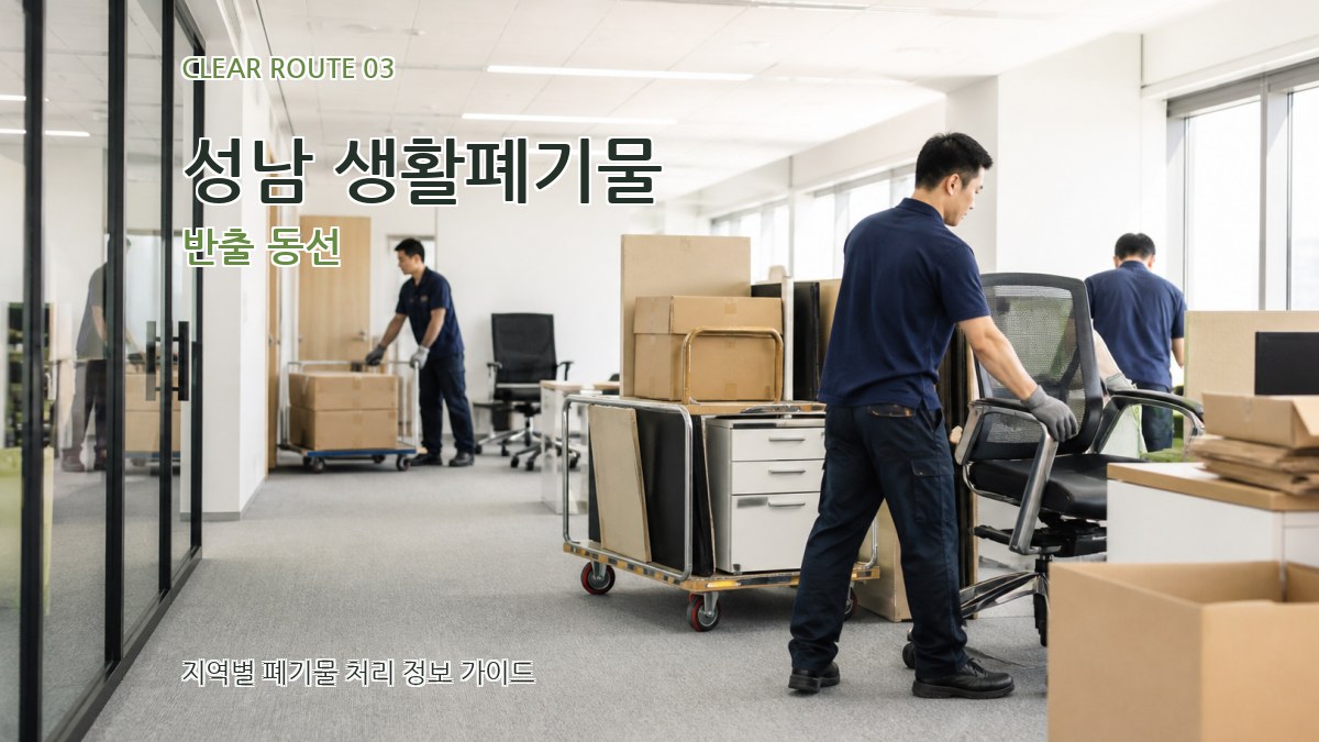 성남 생활폐기물 반출 동선