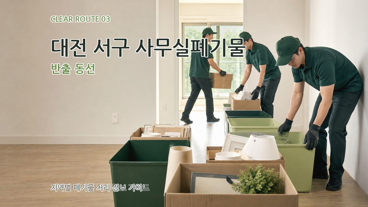 대전 서구 사무실폐기물 반출 동선