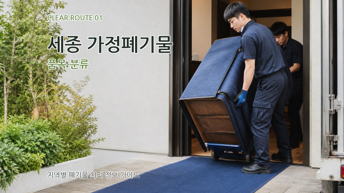 세종 가정폐기물 품목 분류