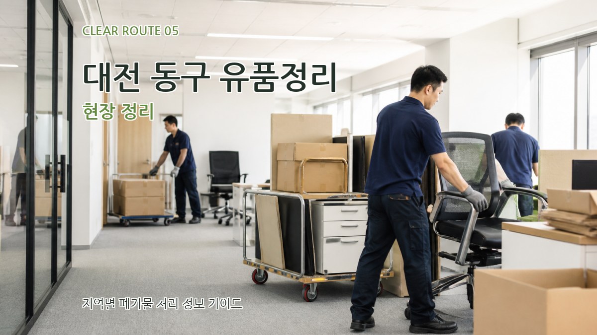 대전 동구 유품정리 현장 정리