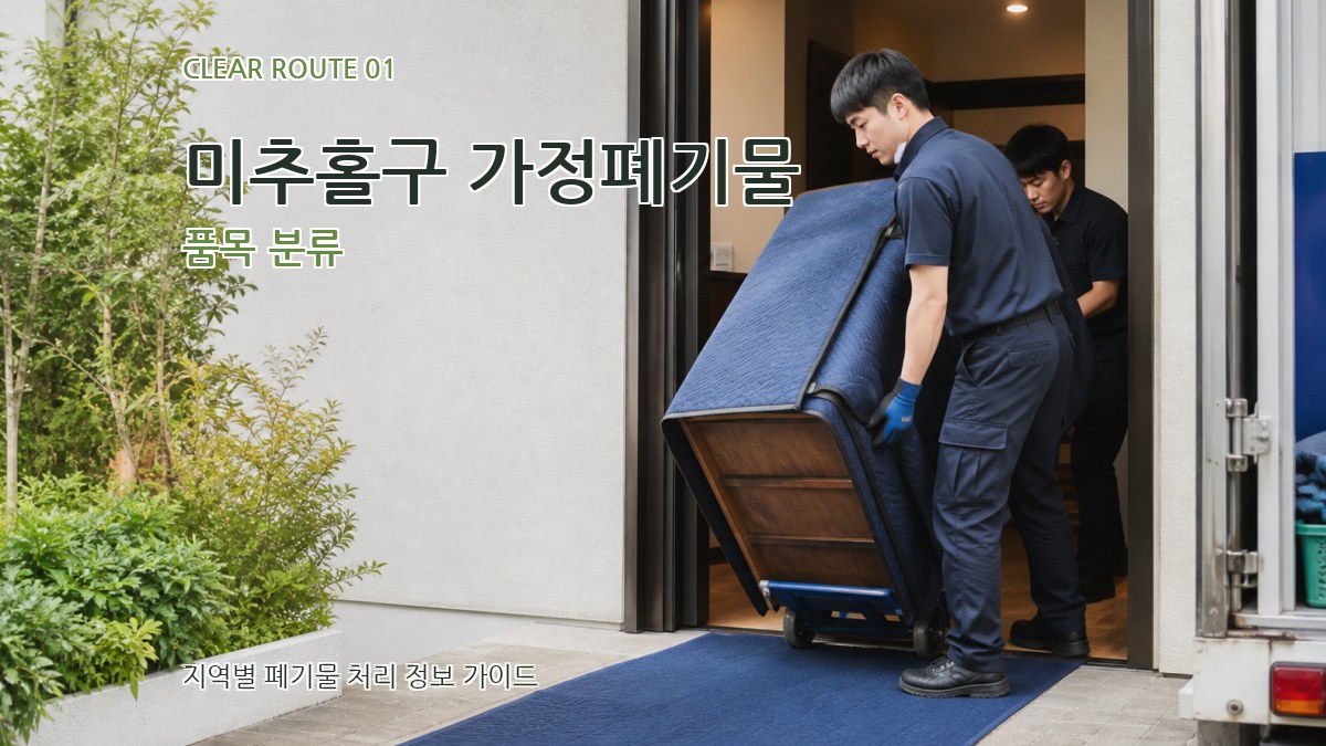 미추홀구 가정폐기물 품목 분류