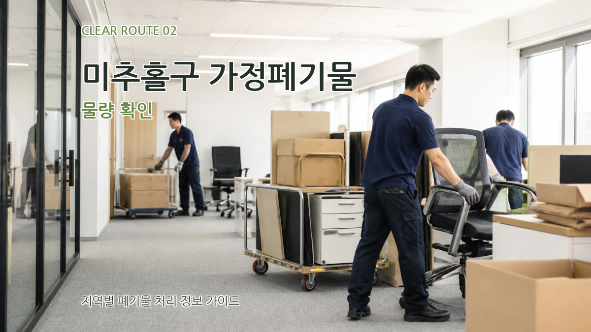 미추홀구 가정폐기물 물량 확인