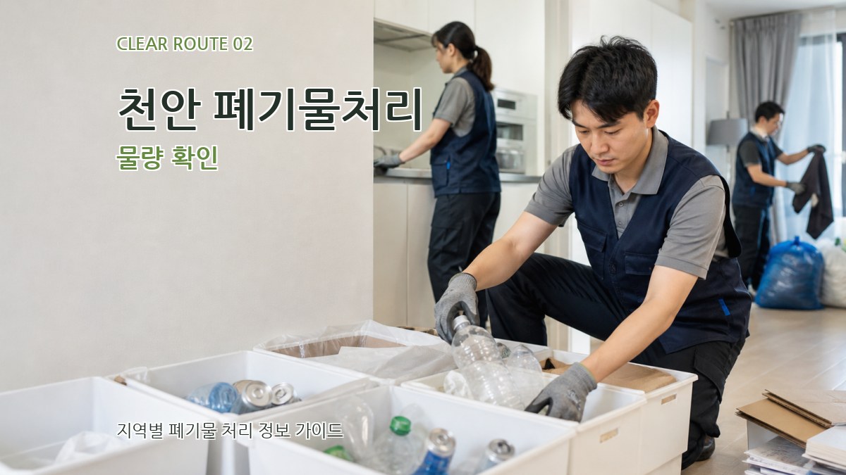 천안 폐기물처리 물량 확인