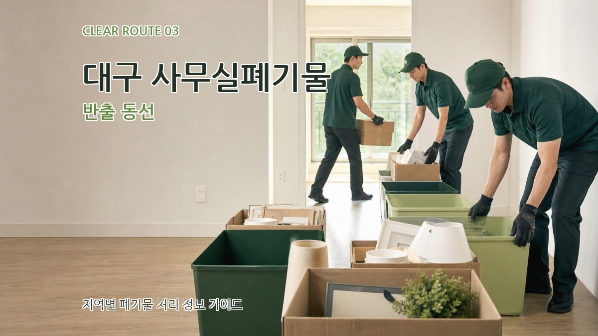 대구 사무실폐기물 반출 동선