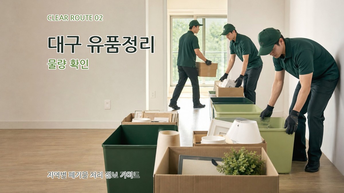 대구 유품정리 물량 확인