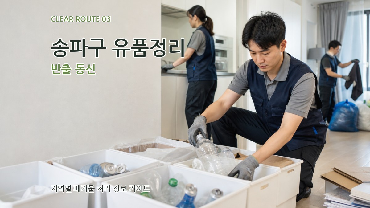 송파구 유품정리 반출 동선