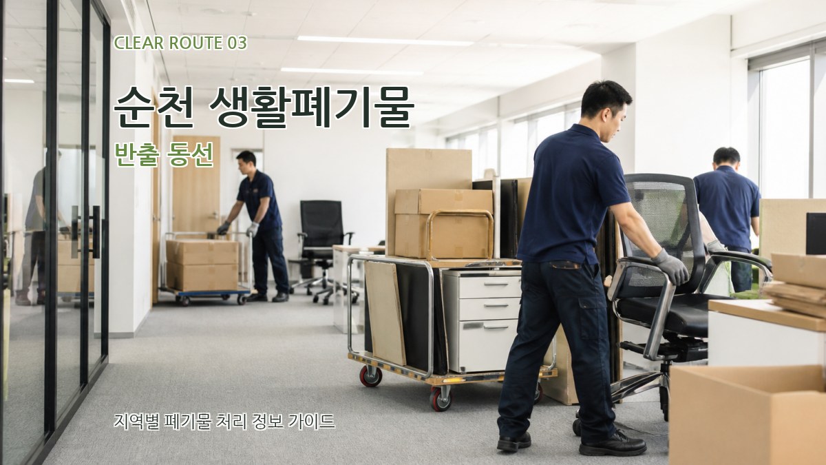 순천 생활폐기물 반출 동선