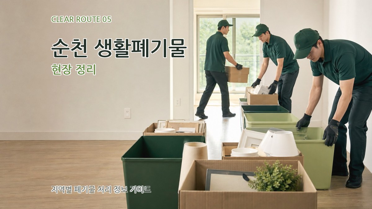 순천 생활폐기물 현장 정리