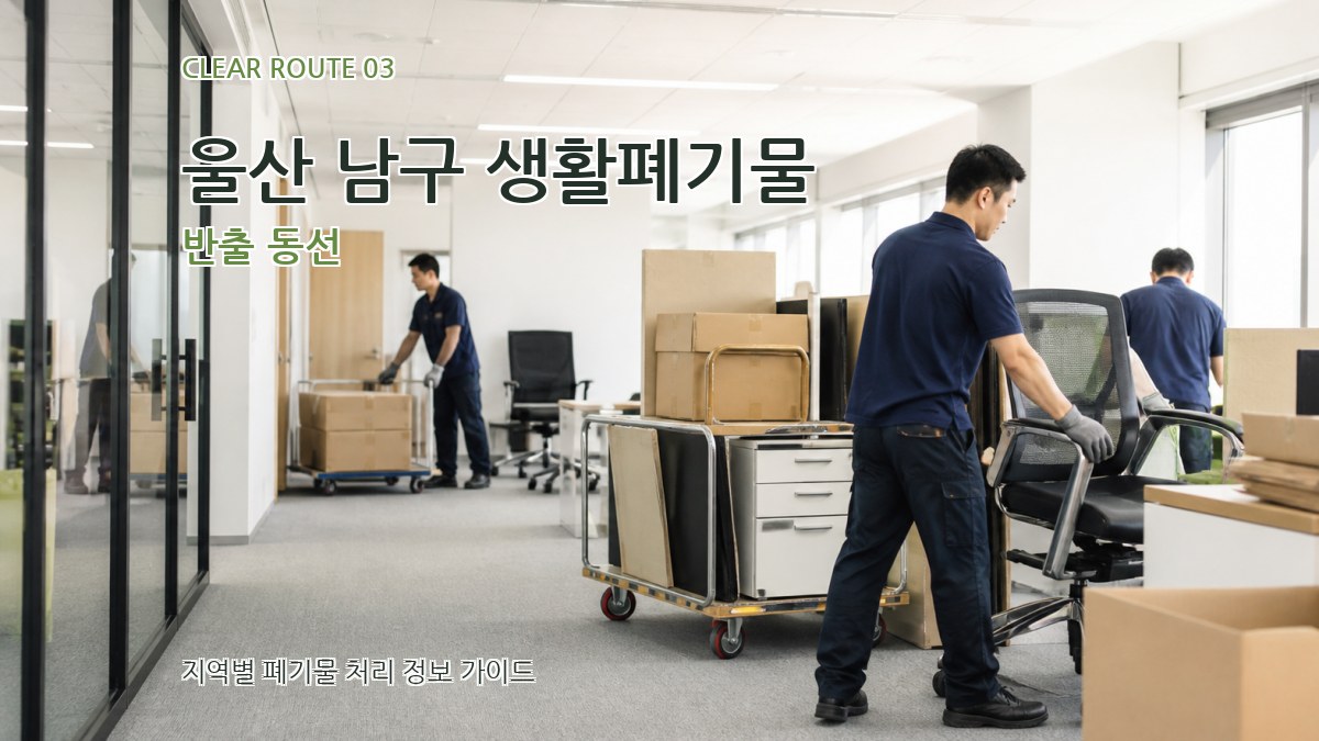 울산 남구 생활폐기물 반출 동선