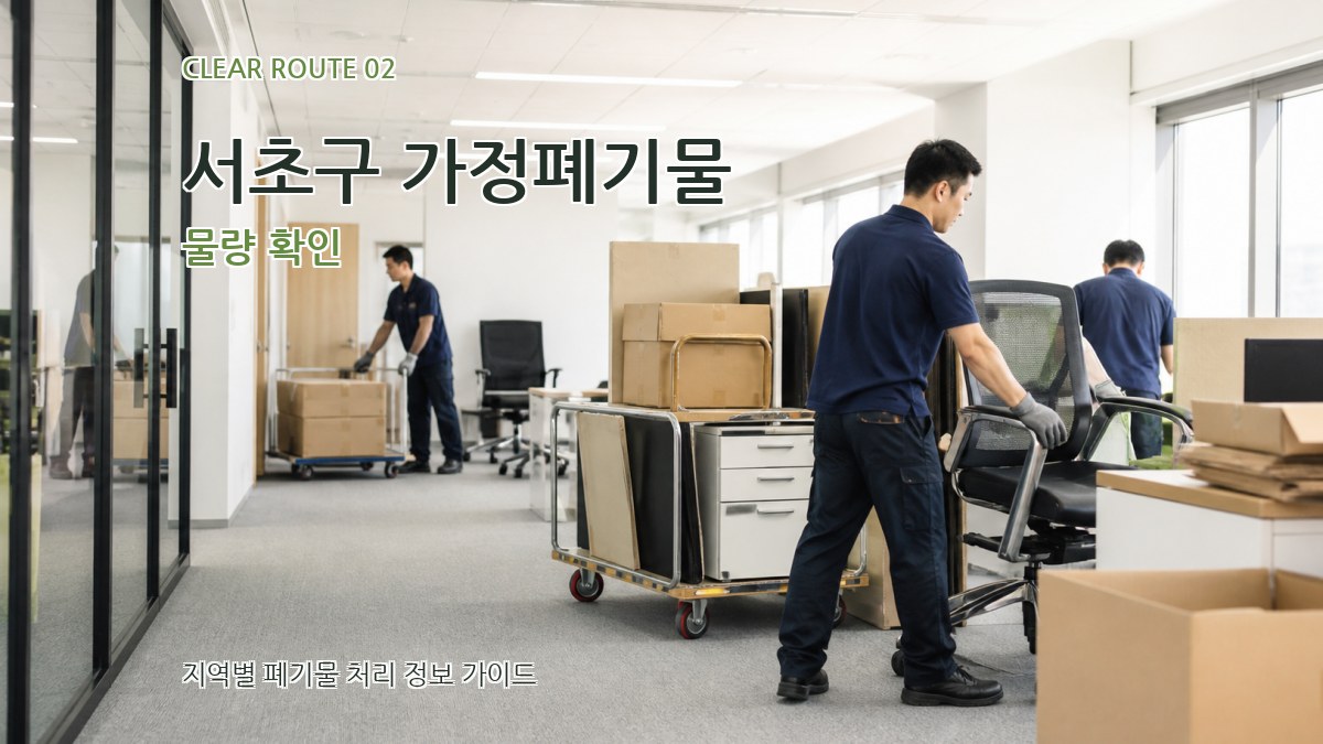 서초구 가정폐기물 물량 확인