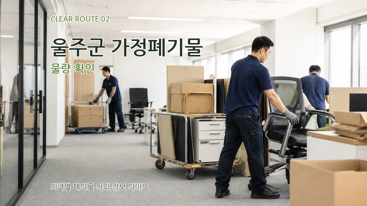 울주군 가정폐기물 물량 확인