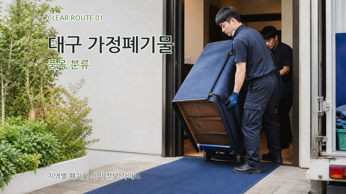 대구 가정폐기물 품목 분류